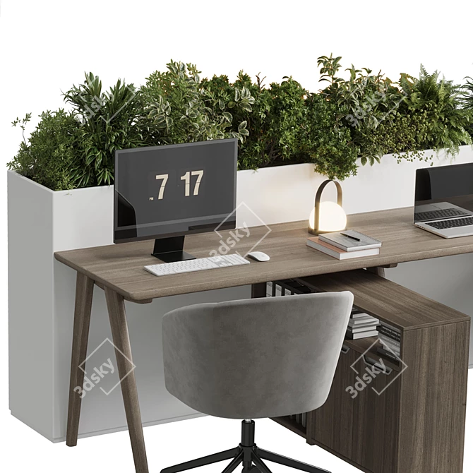 Modern Home Office Furniture Set 3D model image 2