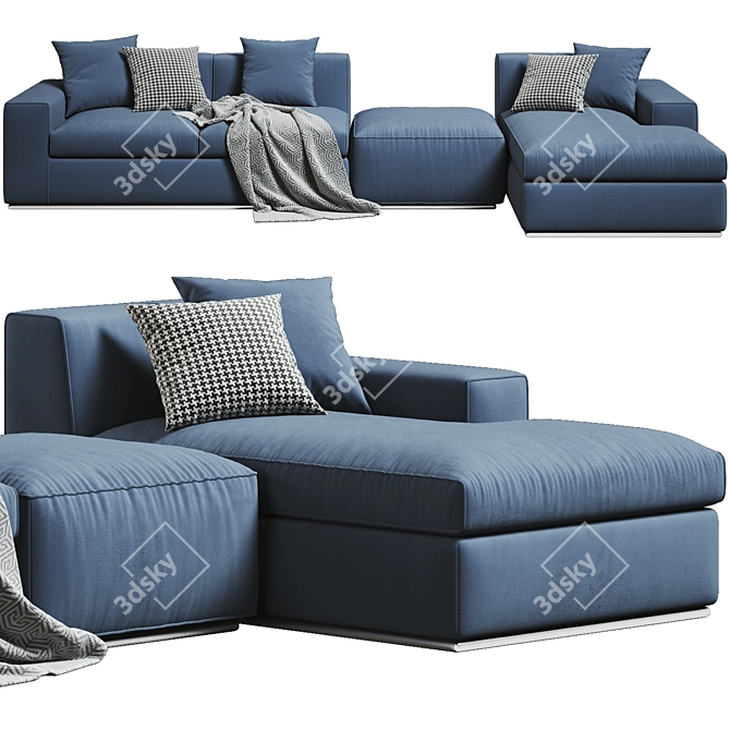 Italian Designer Steve Composition Sofa 3D model image 2