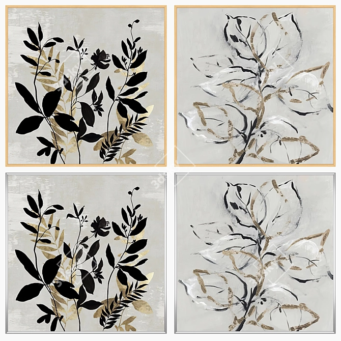 Artwork Set with Multiple Frames 3D model image 3