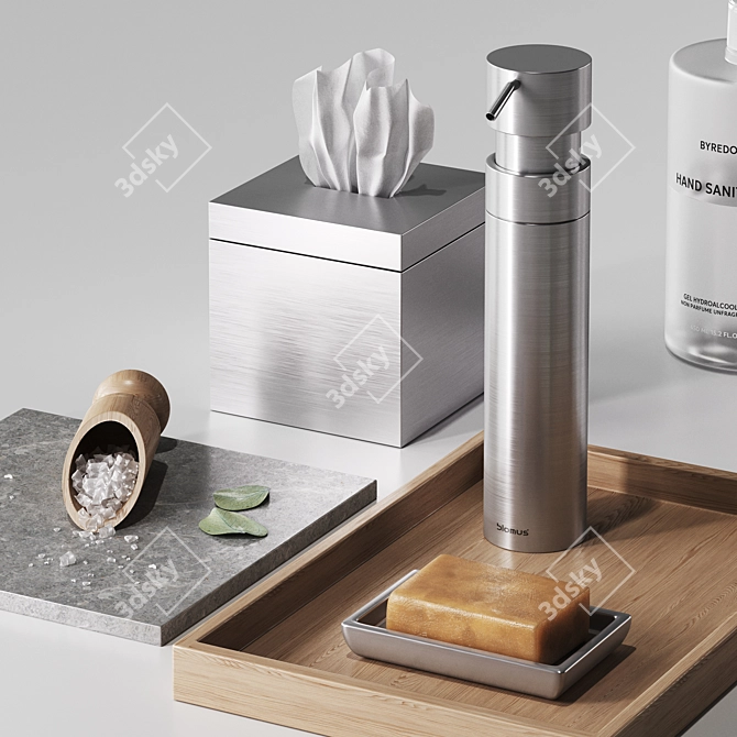 Sleek Bathroom Decor Set | 3D-Ready 3D model image 2
