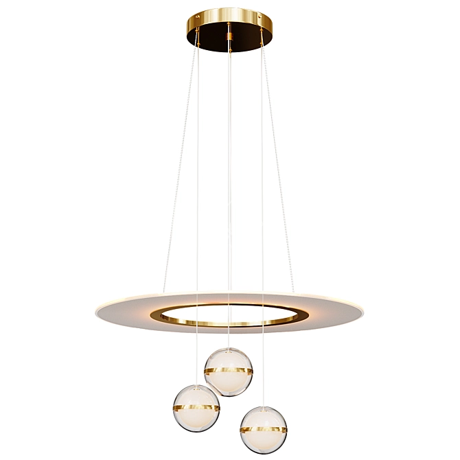 Sleek Ring Chandelier SVENDA Small 3D model image 1
