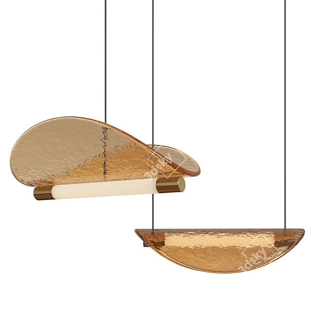Stylish ALVARO Pendant Lamp 3D model image 1