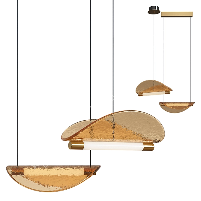 Stylish ALVARO Pendant Lamp 3D model image 2