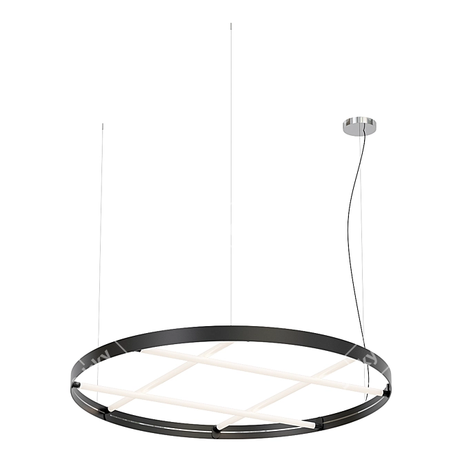 Compact Round LED Ceiling Light 3D model image 2