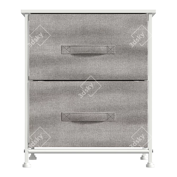 Modern Asher Nightstand with UVs Unwrapped 3D model image 2