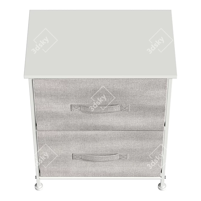 Modern Asher Nightstand with UVs Unwrapped 3D model image 3