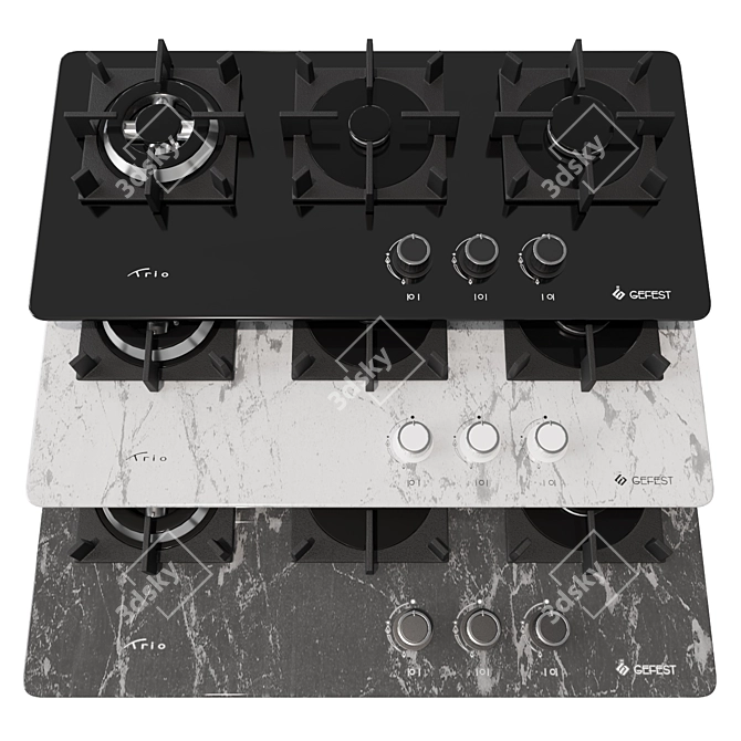 GEFEST Built-in Gas Cooktop 3D model image 1