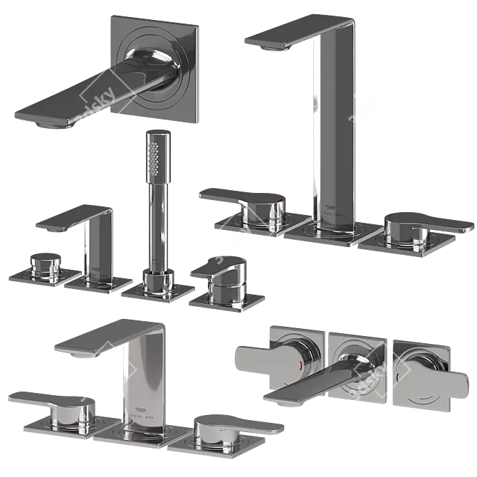 Elegant Grohe Allure New Set 3D model image 1