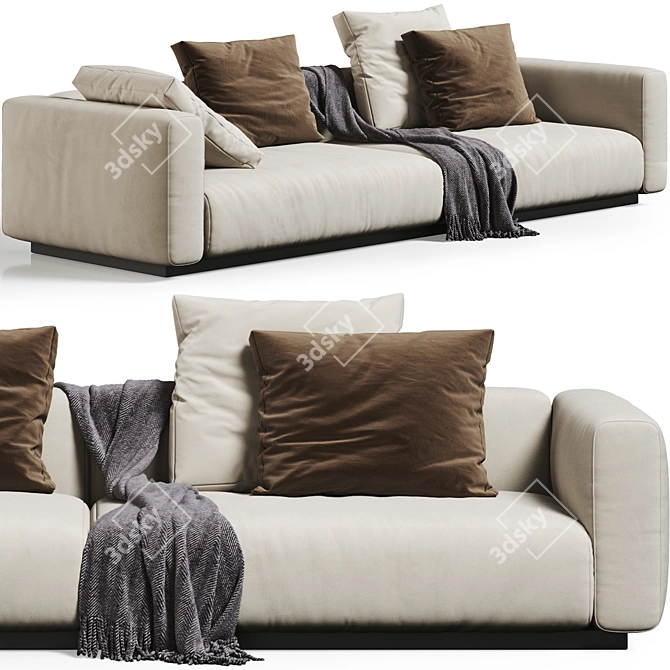  Modern Flexform Lario 3D Sofa 3D model image 1