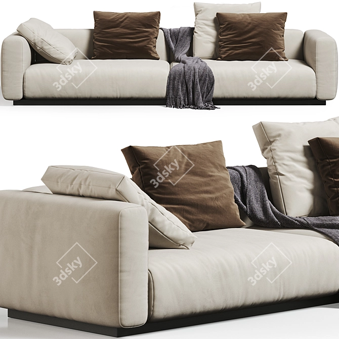  Modern Flexform Lario 3D Sofa 3D model image 2