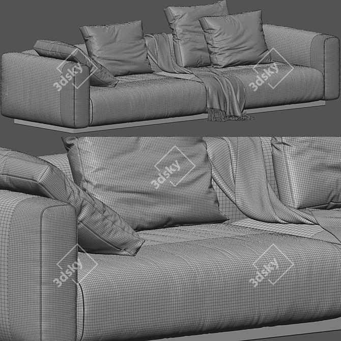  Modern Flexform Lario 3D Sofa 3D model image 3
