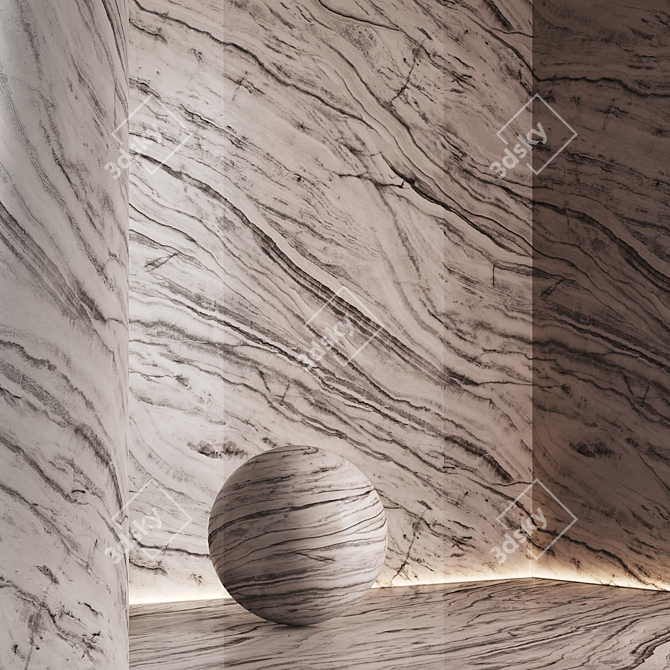Seamless Marble Textures Set 16 3D model image 4