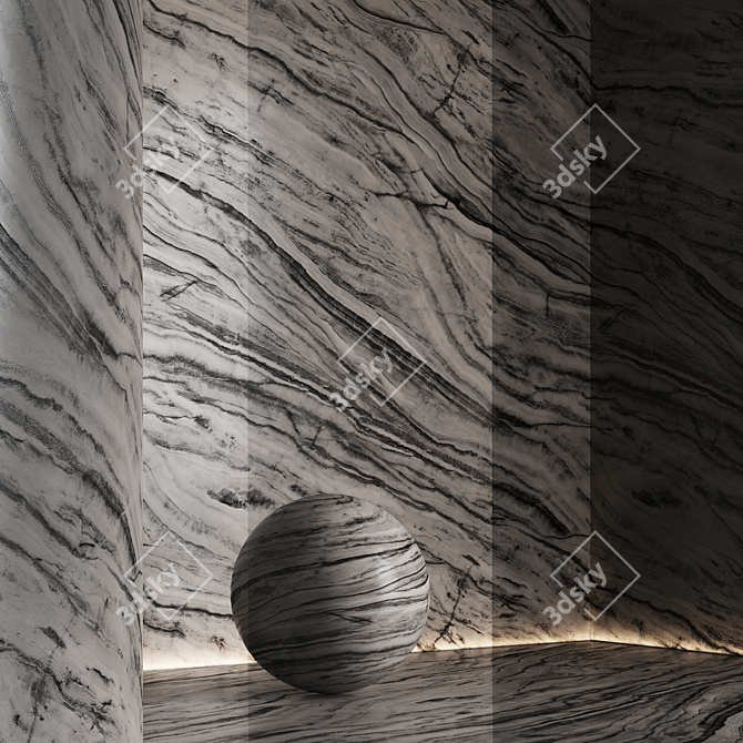 Seamless Marble Textures Set 16 3D model image 6