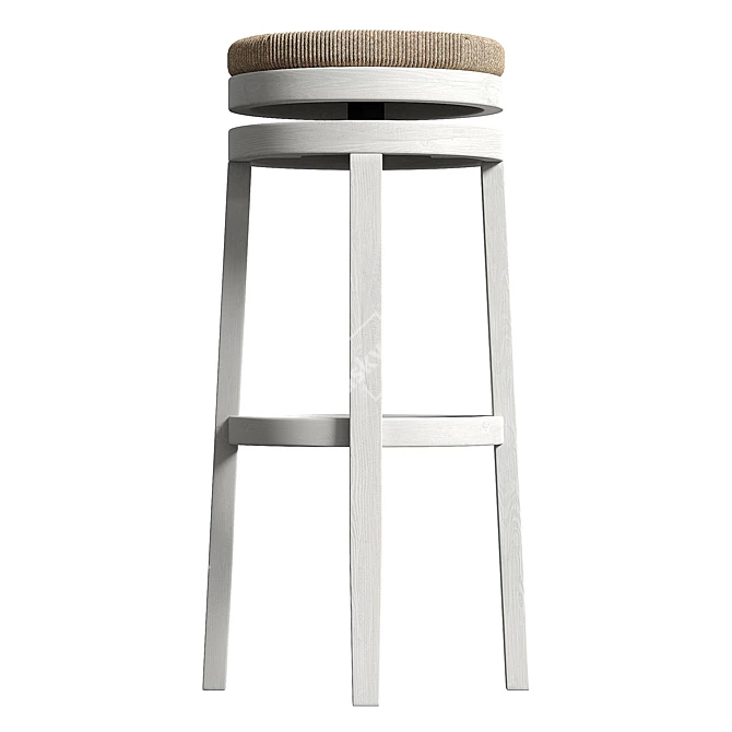 Modern UV Unwrapped Bar Stool 3D model image 2