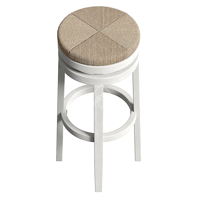 Modern UV Unwrapped Bar Stool 3D model image 3