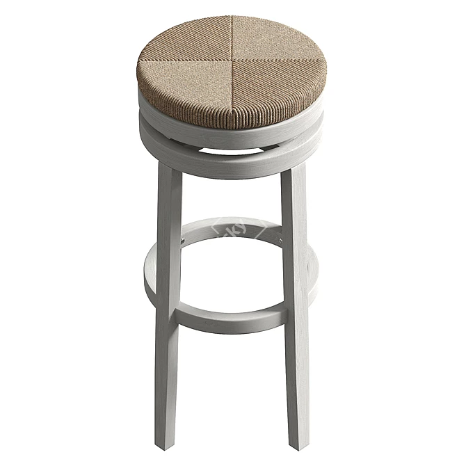 Modern UV Unwrapped Bar Stool 3D model image 5