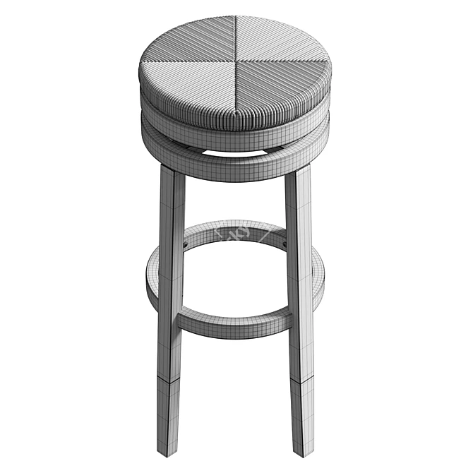 Modern UV Unwrapped Bar Stool 3D model image 6