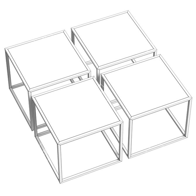 Mayfair Coffee Table Collection 3D model image 6