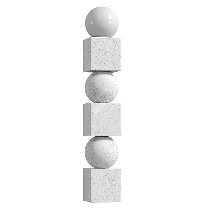 Modern Teodora Floor Lamp - UV Unwrapped, Real Size 3D model image 1