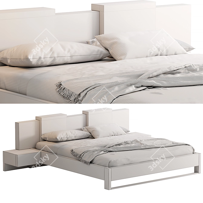 Modloft Monroe Bed 3Ds Rendered 3D model image 3