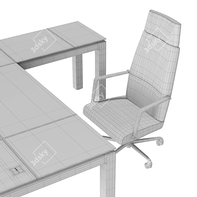 Elegant Abaco Web Furniture Duo 3D model image 6