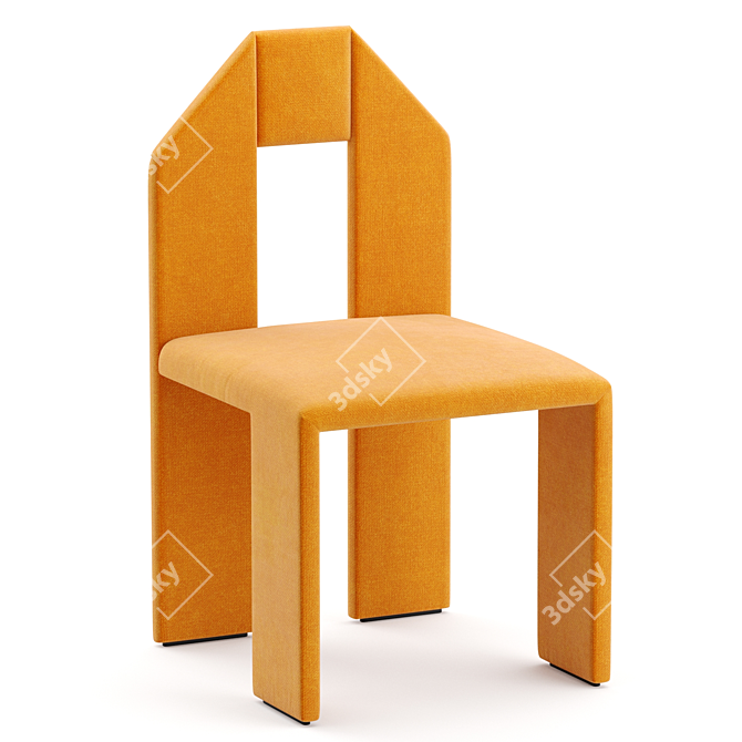 Elegant Pierre Frey Ribbon Chair 3D model image 1