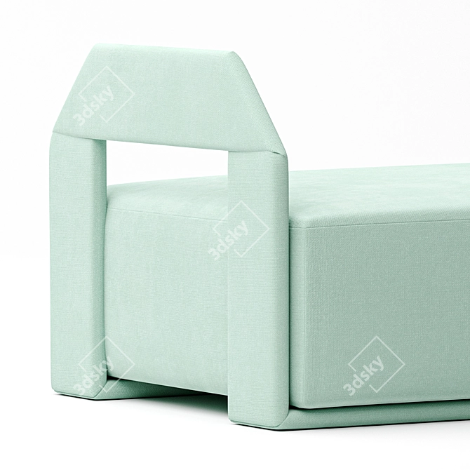 Luxury Pierre Frey Elegant Bench 3D model image 4