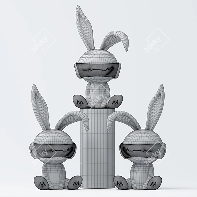 Fluffy Bunny 3D Model Download 3D model image 2