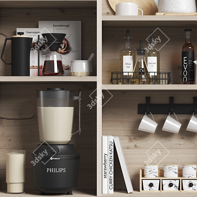 Philips HR2041-41 Kitchen Chopper 3D model image 3