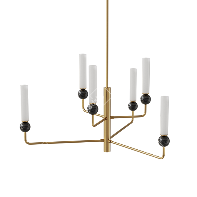 Brass & Marble Chandelier, Lampatron SENSEI M 3D model image 4