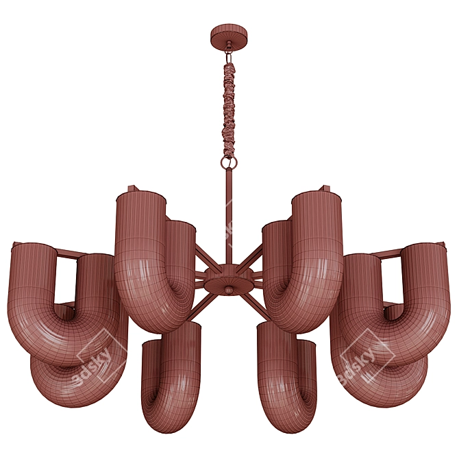 Elegant Chandelier GAUTE 3D model image 6