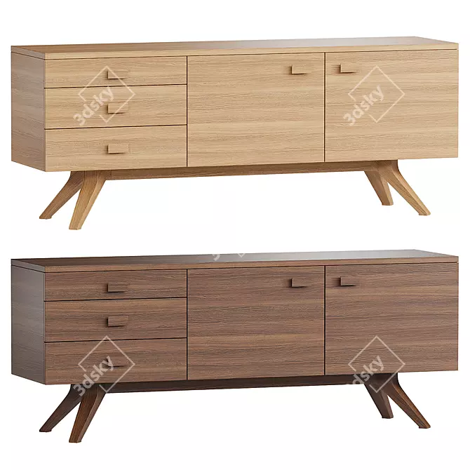 Modern Elegant CROSS Sideboard Model 3D model image 1