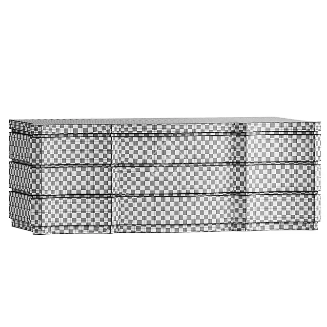  Modern Walnut Chest Drawers 3D model image 2