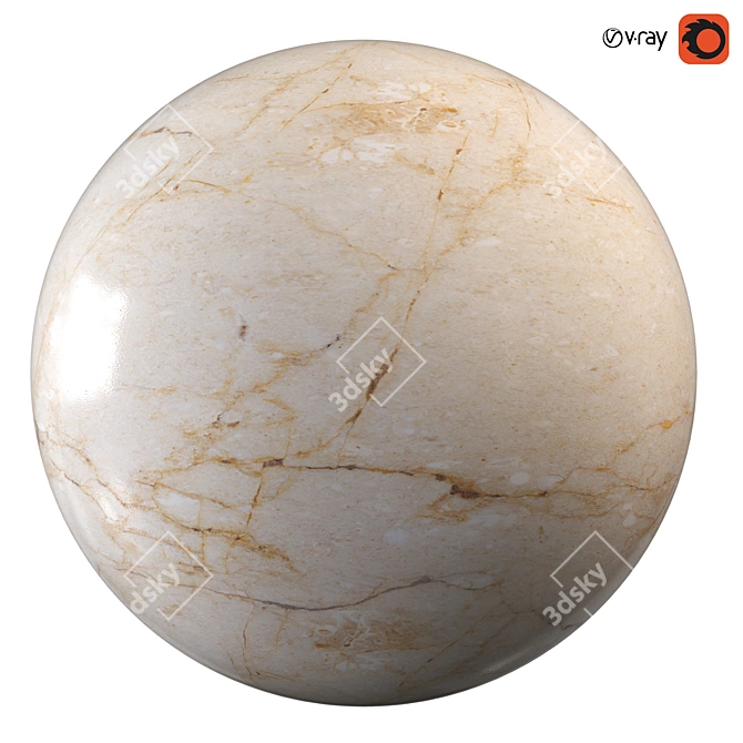  Italian Cream Stone Texture Kit 3D model image 2