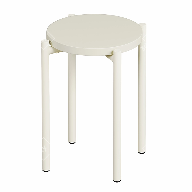 H&M Round Stool with Colorful Options 3D model image 4