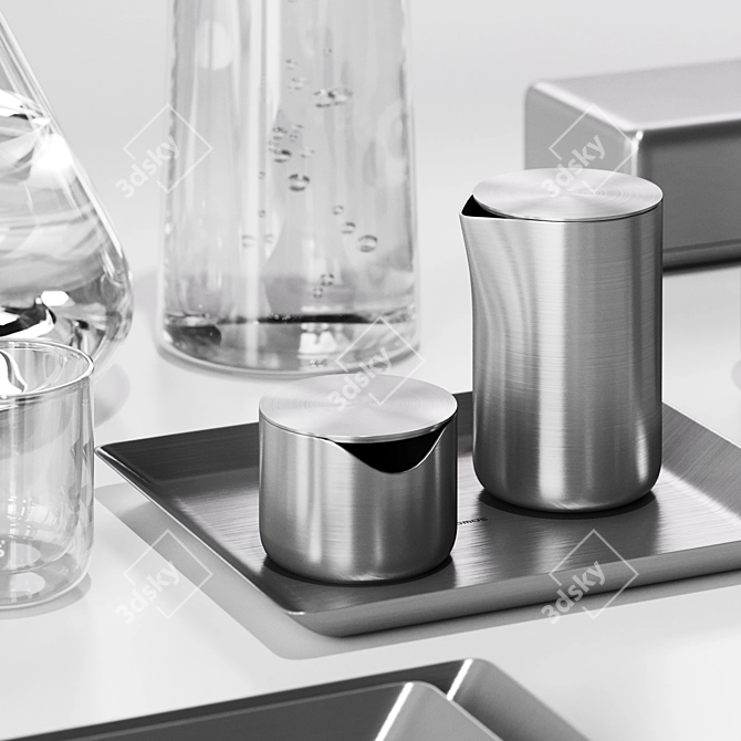 Modern Kitchen Decor Set 3D model image 2