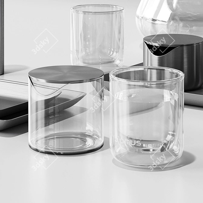 Modern Kitchen Decor Set 3D model image 4