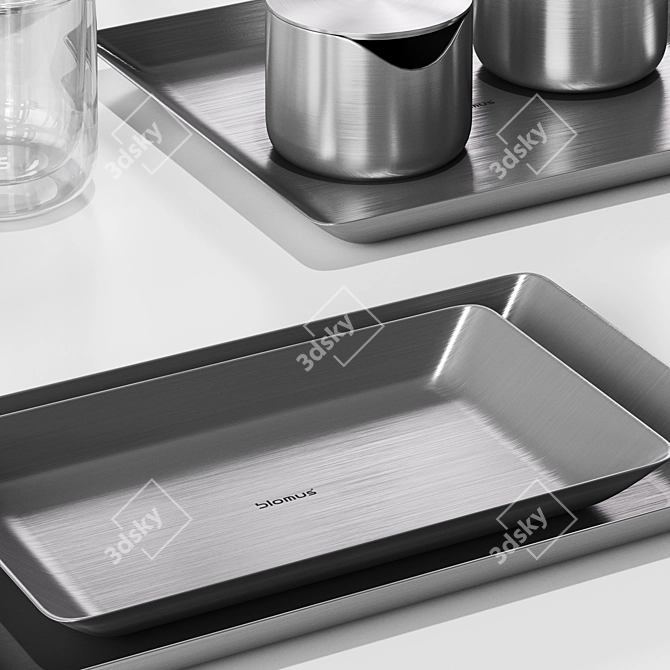 Modern Kitchen Decor Set 3D model image 5