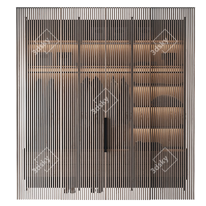 Modern Entryway Wardrobe with Decor 3D model image 2