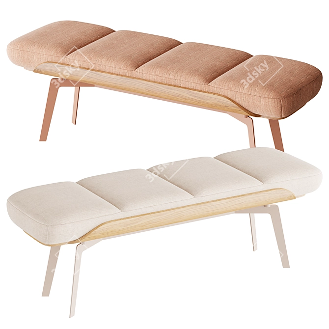 Modern Elegance Bench | Bonaldo 3D model image 1