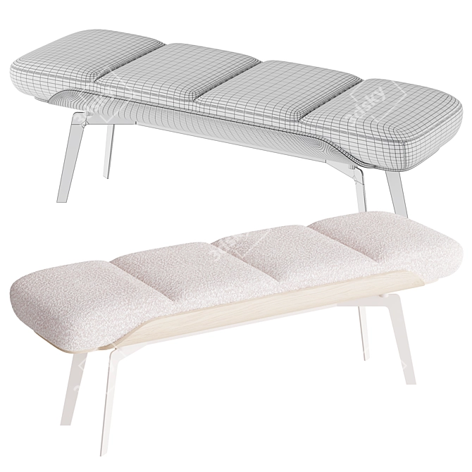 Modern Elegance Bench | Bonaldo 3D model image 2