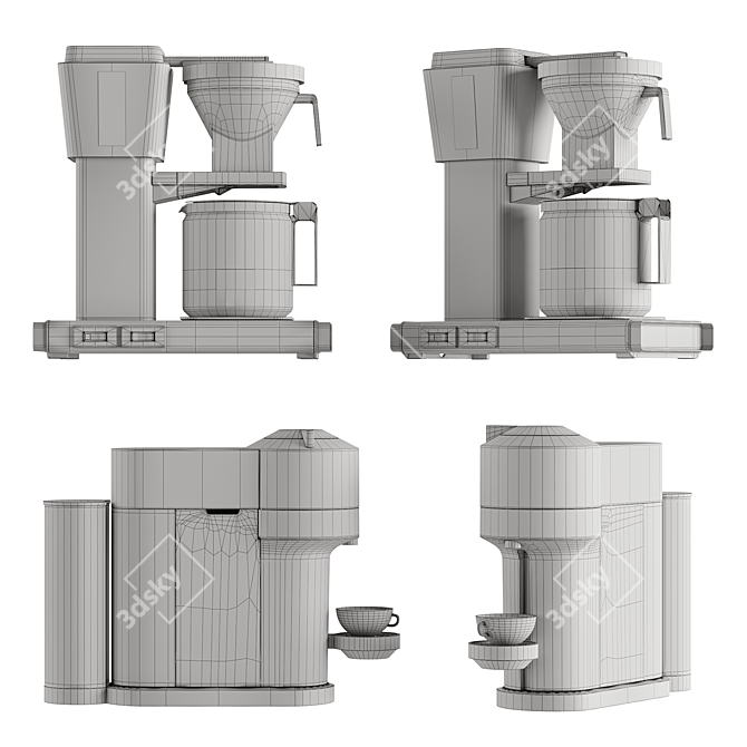 Multi-Purpose Coffee Maker Set 3D model image 4