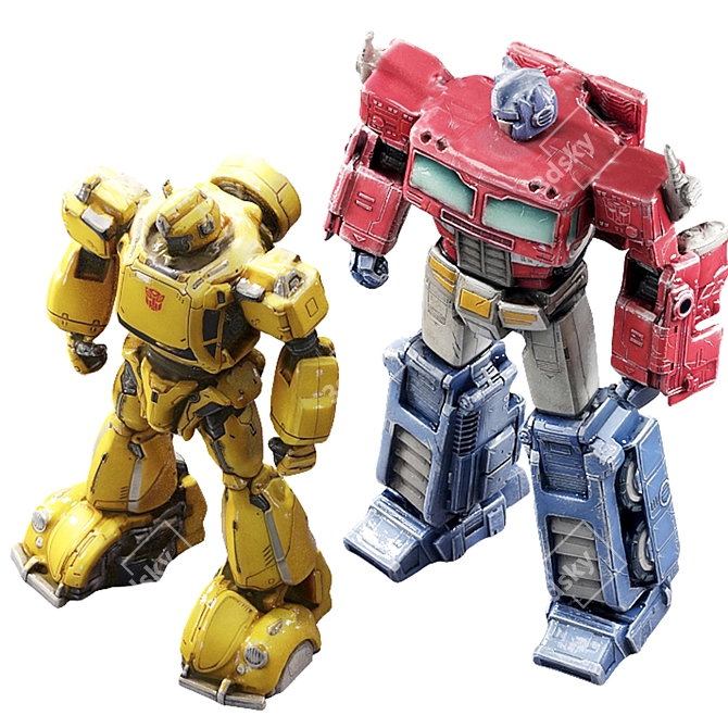 Optimus Prime & Bumblebee Figures 3D model image 3