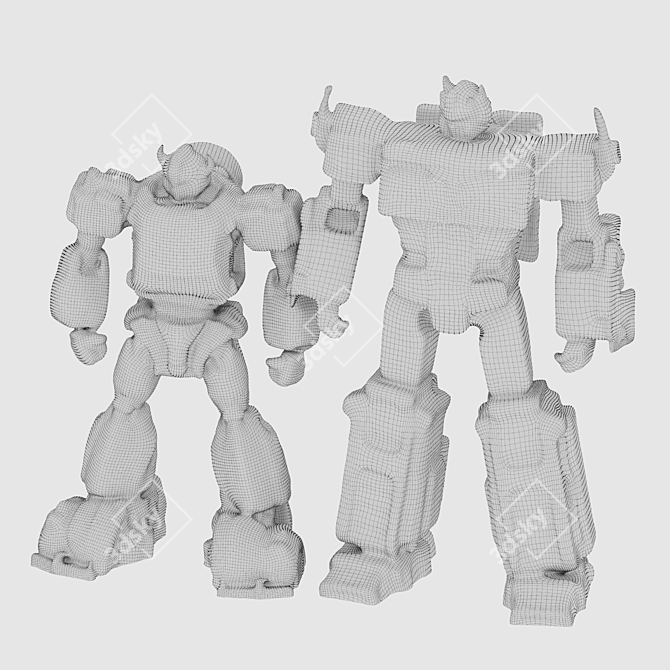 Optimus Prime & Bumblebee Figures 3D model image 5