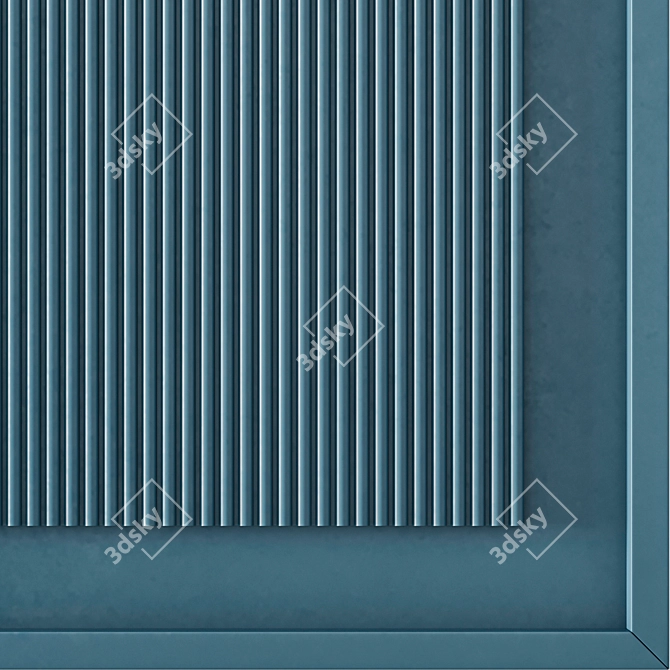 Textured Wall Art Panel 3D model image 4