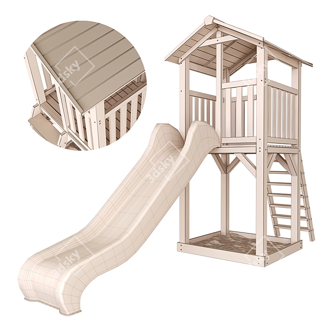 Beach House Climbing Frame by AXI 3D model image 3