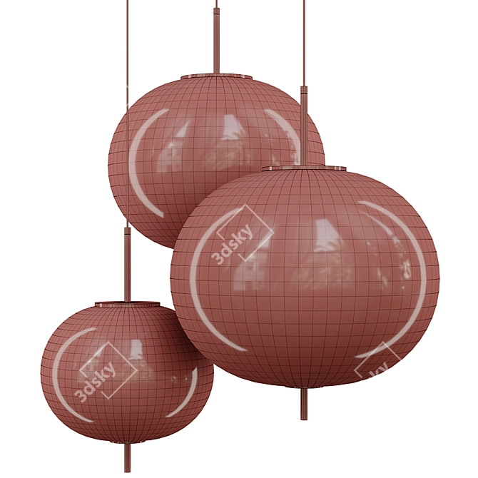 Elegant LED Pendant Lamp 3D model image 5