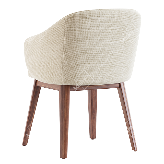 Modern Wayne Chair by West Elm 3D model image 3