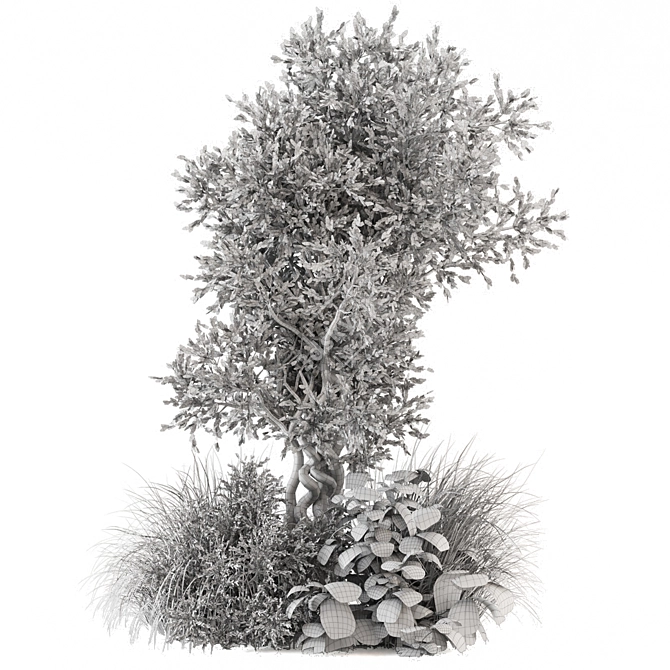 Lush Bush & Tree Set 3D model image 5