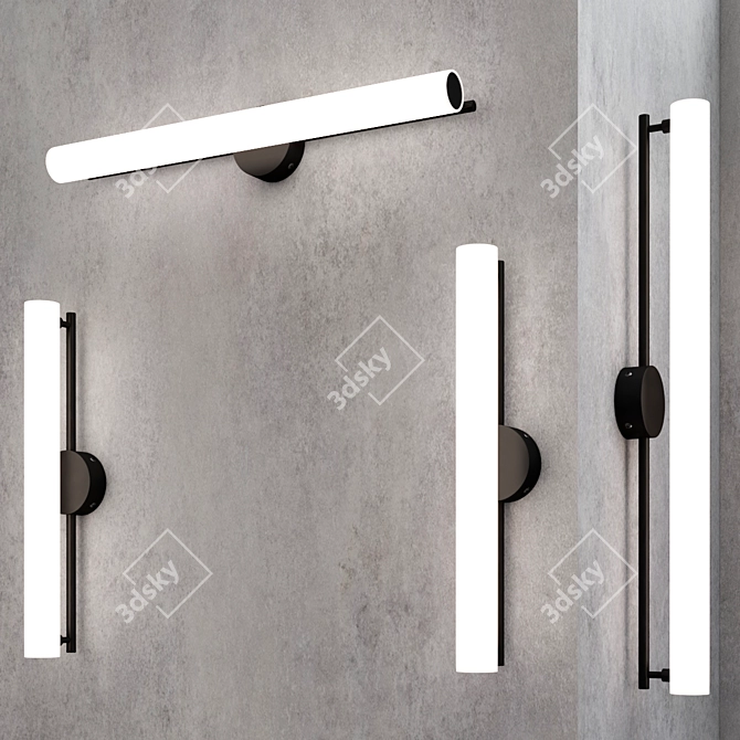 Modern Black Gramercy Sconce Light 3D model image 2